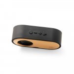 TILLY. B&aelig;rbar 3W-h&oslash;jttaler med 5 timers batterilevetid p&aring; bambus og genanvendt ABS (100 % rABS) - Sort