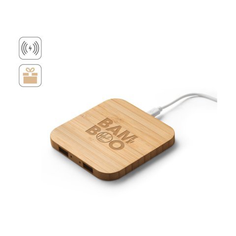 DALTON. &Icirc;ncărcător wireless super rapid 15W din bambus