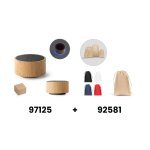 ARBER. Lautsprecher 3W mit 4 Stunden Akkulaufzeit aus Recyceltes ABS (100% rABS) und Bambus