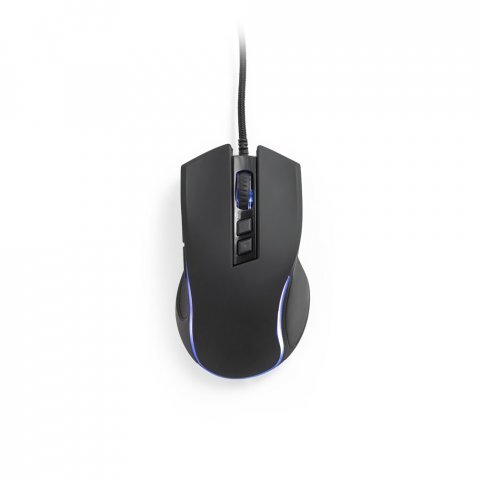 THORNE MOUSE RGB. Hern&aacute; my&scaron; s 1,5 m k&aacute;blom a ABS RGB LED svetlami - Crna