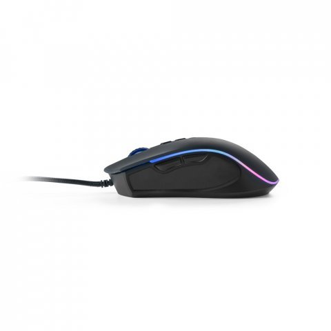 THORNE MOUSE RGB. Hern&aacute; my&scaron; s 1,5 m k&aacute;blom a ABS RGB LED svetlami - Crna