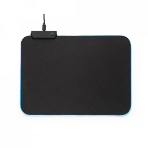 THORNE MOUSEPAD RGB. Gaming muismat met RGB LED verlichting in polyester - Zwart
