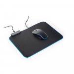THORNE MOUSEPAD RGB. Gaming muismat met RGB LED verlichting in polyester - Zwart