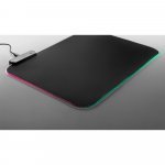 THORNE MOUSEPAD RGB. Gaming muismat met RGB LED verlichting in polyester - Zwart