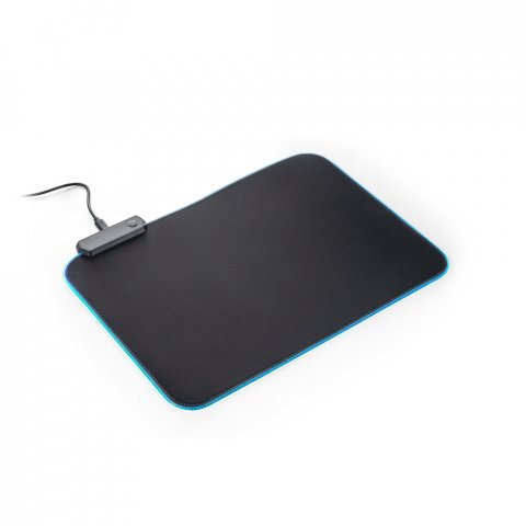 THORNE MOUSEPAD RGB. Gaming muismat met RGB LED verlichting in polyester - Zwart