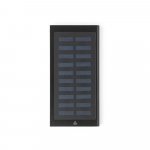 CLERK. Power bank da 8.000 mAh con pannello solare in alluminio 100% riciclato - Nero