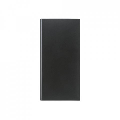 CLERK. Power bank da 8.000 mAh con pannello solare in alluminio 100% riciclato - Nero