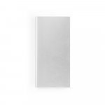 CLERK. Power bank da 8.000 mAh con pannello solare in alluminio 100% riciclato - Cromato satinato