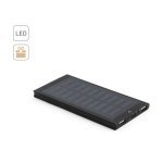 CLERK. 8000 mAh powerbank med solcellepanel i 100 % resirkulert aluminium