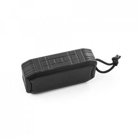 SHEERAN. Portable 10W speaker with IPX7 and 9h battery life on 100% recycled ABS - Black