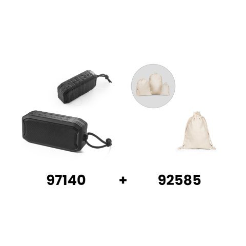 SHEERAN. Portable 10W speaker with IPX7 and 9h battery life on 100% recycled ABS