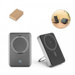 WARSHEL 10. Power bank magn&eacute;tica 10.000 mAh com carregador wireless super r&aacute;pido 15W em ABS reciclado (100% rABS) com suporte