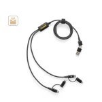 BERTOZZI. Super brzi 6-u-1 USB kabl napravljen od recikliranog aluminijuma (20%) i recikliranog PET-a (4%)