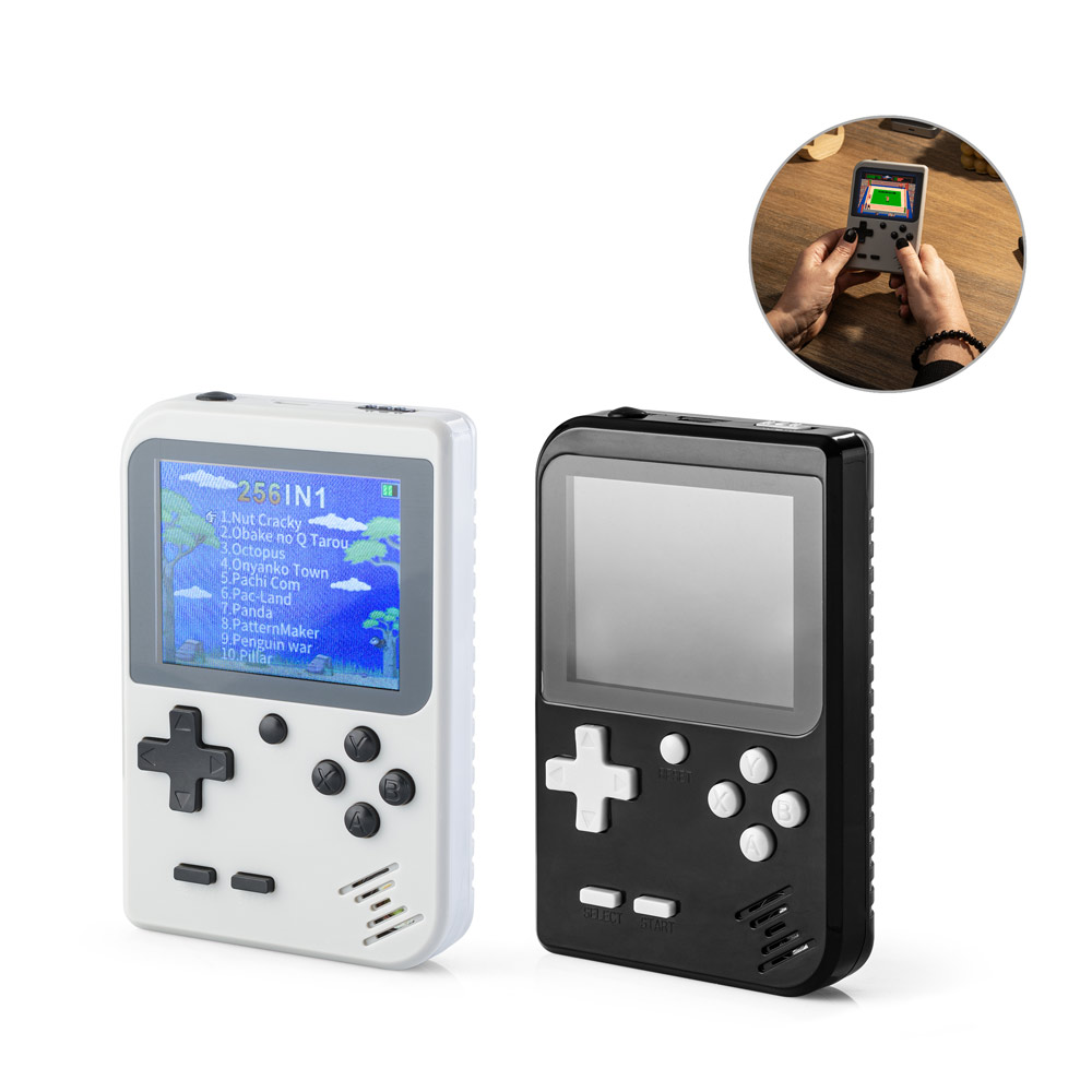 BOWSER. Console portatile con 256 giochi classici