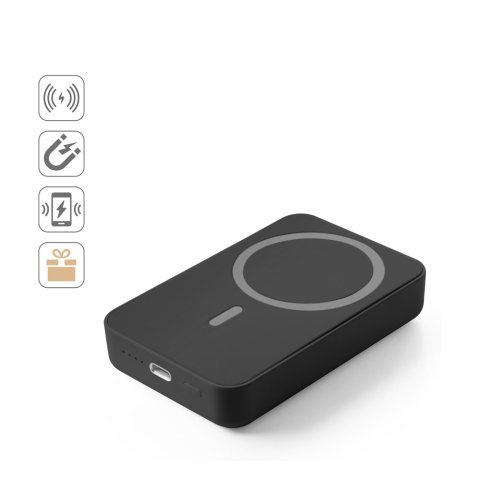 AMPERE 10. 10 000 mAh magnetisk powerbank med 15 W superrask tr&aring;dl&oslash;s lader i resirkulert ABS (100 % rABS)