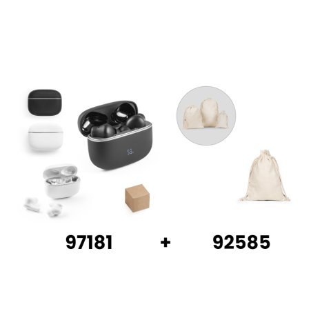 CAUBY. Auriculares sem fios com ANC e 10h de autonomia em ABS reciclado (100% rABS)