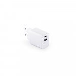 WEGENER. Nap&aacute;jac&iacute; adapt&eacute;r s USB-A portom 18W a USB-C 20W v recyklovan&eacute;ho ABS-a (100% rABS) - Biela