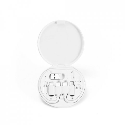 SYSTROM. &Uacute;jrahasznos&iacute;tott ABS-ből (100% rABS) szupergyors t&ouml;ltők&aacute;bel &eacute;s adapterk&eacute;szlet - Feh&eacute;r