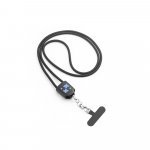 ZEWAIL. Cordon cu suport pentru smartphone inclus, cablu USB-C și diverse adaptoare din ABS reciclat și TPE reciclat - Negru
