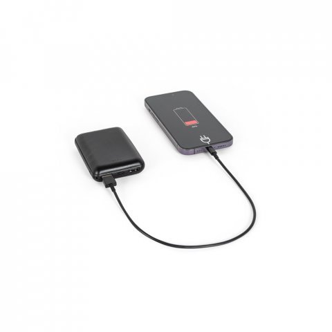 LEAKEY 8. Power bank 8.000 mAh in ABS riciclato (100% rABS) - Nero