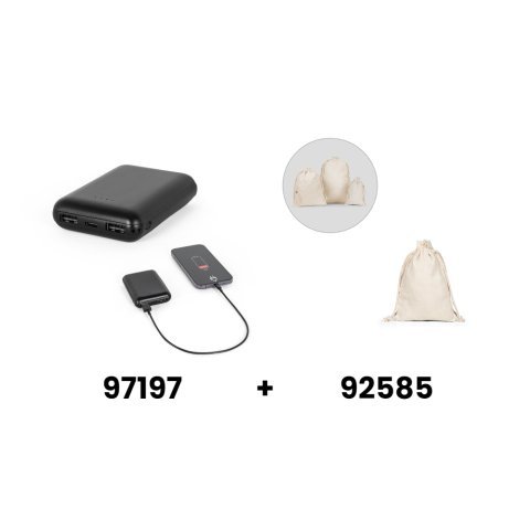 LEAKEY 8. Power bank 8.000 mAh in ABS riciclato (100% rABS)