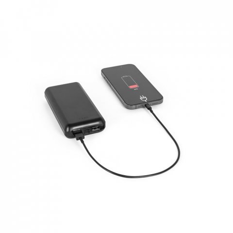 LEAKEY 20. Power bank 20.000 mAh in recycled ABS (100% rABS) - Black
