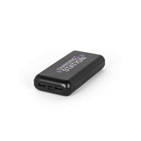 LEAKEY 20. Power bank 20.000 mAh in recycled ABS (100% rABS) - Black