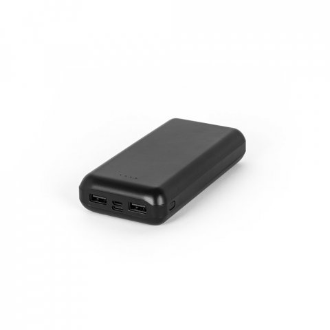 LEAKEY 20. Power bank 20.000 mAh in recycled ABS (100% rABS) - Black