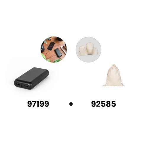 LEAKEY 20. Power bank 20.000 mAh in recycled ABS (100% rABS)