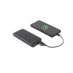 BECKER 10. 10.000 mAh powerbank van gerecycled ABS (100% rABS) met 15W supersnelle draadloze oplader - Zwart