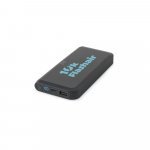 BECKER 10. 10.000 mAh powerbank van gerecycled ABS (100% rABS) met 15W supersnelle draadloze oplader - Zwart