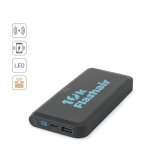 BECKER 10. Bežični punjač od 10.000 mAh u recikliranom ABS-u (100% rABS) sa superbrzim bežičnim punjačem od 15W