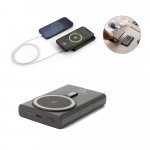 WRIGHT 10. Магнитна преносима батерия със супер бързо зареждане, изработена от рециклиран алуминий и рециклиран ABS 10.000 mAh