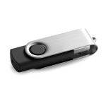 CLAUDIUS 2GB. 2 GB USB-minne med metallkl&auml;mma - Svart