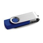 CLAUDIUS 2GB. 2 GB USB-minne med metallkl&auml;mma - Kungsbl&aring;