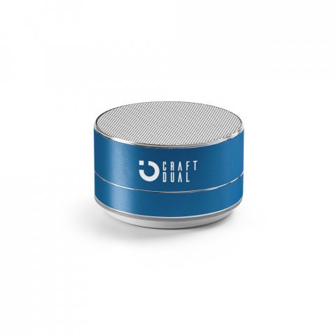 FLOREY. Draagbare 3W luidspreker met 4 uur autonomie in gerecycled aluminium (100% rAL) en gerecycled ABS (100% rABS) - Blauw