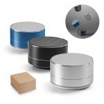 FLOREY. Draagbare 3W luidspreker met 4 uur autonomie in gerecycled aluminium (100% rAL) en gerecycled ABS (100% rABS)