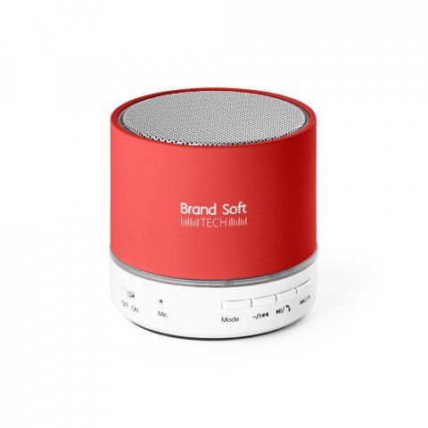 PEREY. ABS draagbare luidspreker met microfoon - Rood