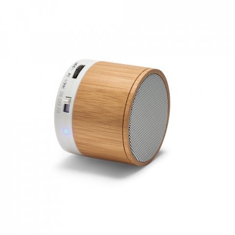 GLASHOW. Bamboo portable speaker with microphone - Natural
