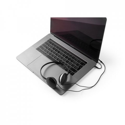 VOLTA. Kopfh&ouml;rer mit 1,2 m Kabel aus ABS - Schwarz