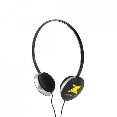 VOLTA. Kopfh&ouml;rer mit 1,2 m Kabel aus ABS - Schwarz