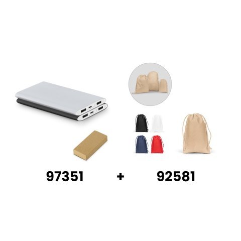 NOBEL. Power bank 7,200 mAh &uacute;jrahasznos&iacute;tott alum&iacute;niumb&oacute;l (100% rAL)