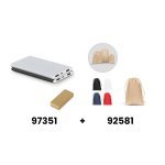 NOBEL. Power bank 7,200 mAh &uacute;jrahasznos&iacute;tott alum&iacute;niumb&oacute;l (100% rAL)