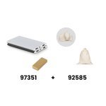 NOBEL. Power bank 7,200 mAh &uacute;jrahasznos&iacute;tott alum&iacute;niumb&oacute;l (100% rAL)