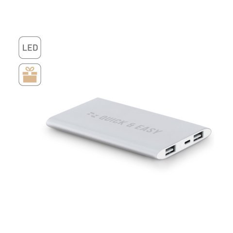 NOBEL. Prenosivi punjač kapaciteta 7.200 mAh od recikliranog  aluminijuma (100% rAL)