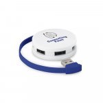 GARDNER. HUB mit Kabel und 4 USB-A-Anschl&uuml;ssen aus ABS - K&ouml;nigsblau