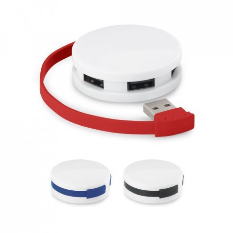 GARDNER. HUB mit Kabel und 4 USB-A-Anschl&uuml;ssen aus ABS