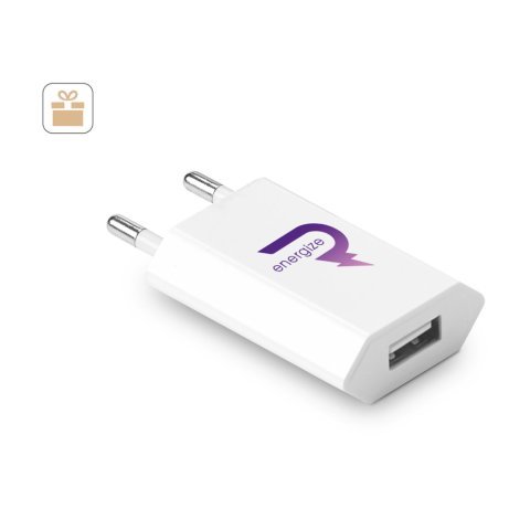 WOESE. USB-A adapter od 5W od recikliranog ABS-a (100% rABS)