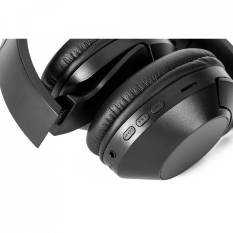 HENDRIX. Сгъваеми безжични слушалки с 20-часов живот на батерията от рециклиран ABS (100% rABS) - черно