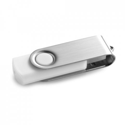 CLAUDIUS 16GB. Pamięć flash USB 16 GB z metalowym klipsem - Biały